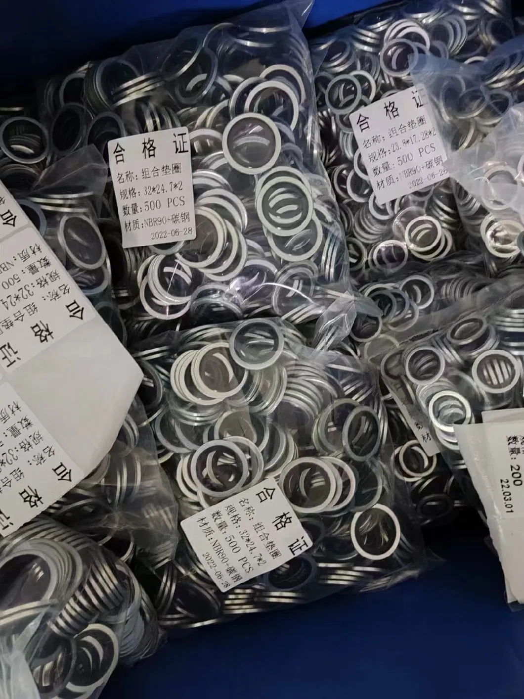 Kendini Merkezileştiren 304 Paslanmaz Çelik Dowty Seal Gasket NBR Kauçuk Bağlı Seal Washer 4