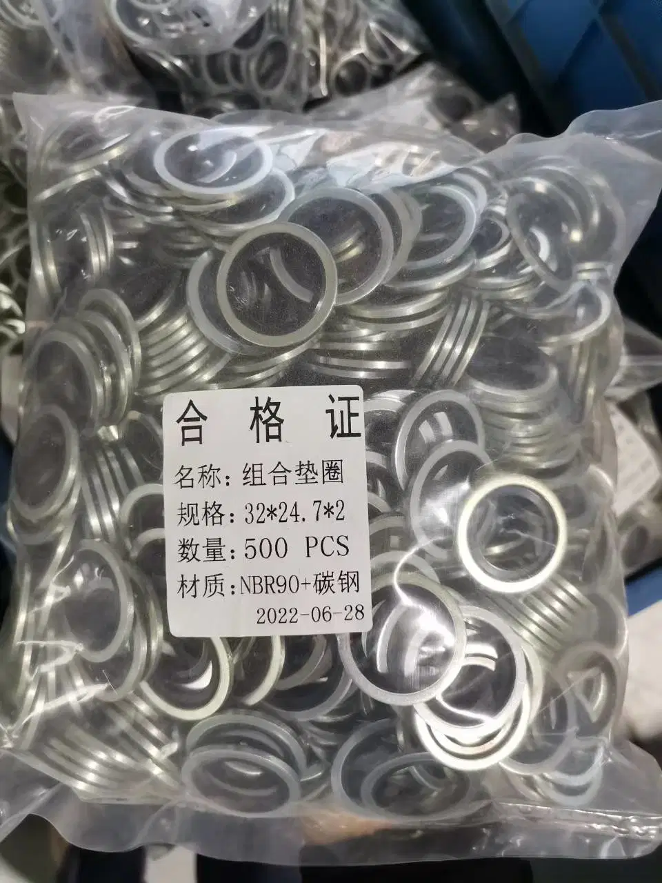 Kendini Merkezileştiren 304 Paslanmaz Çelik Dowty Seal Gasket NBR Kauçuk Bağlı Seal Washer 5