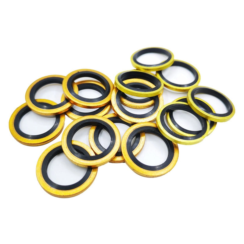 Kendini Merkezileştiren 304 Paslanmaz Çelik Dowty Seal Gasket NBR Kauçuk Bağlı Seal Washer 6