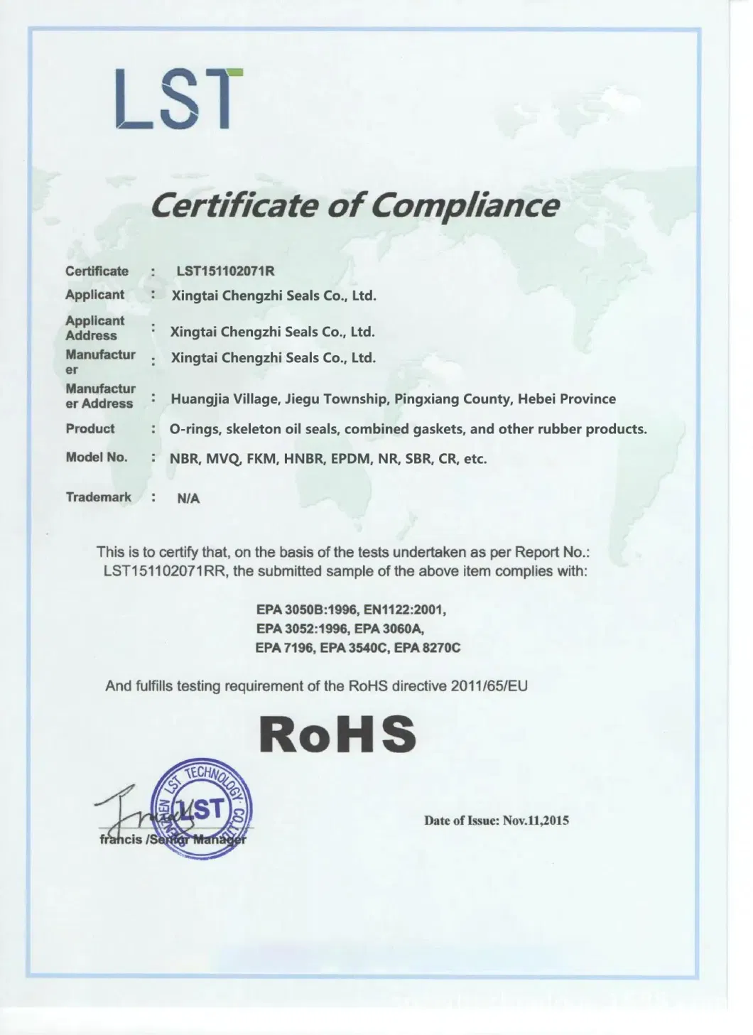 Otomotiv ve Havacılık Sanayi için Yüksek Performanslı NBR TC OIL SEAL 4
